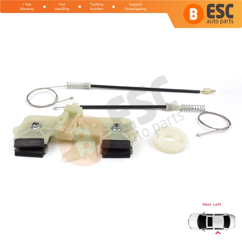 Power Window Regulator Repair Set Rear Left for Ford Fiesta MK6 CB1 CCN JA8 JR8 2008-2017 4/5 Door 1568451