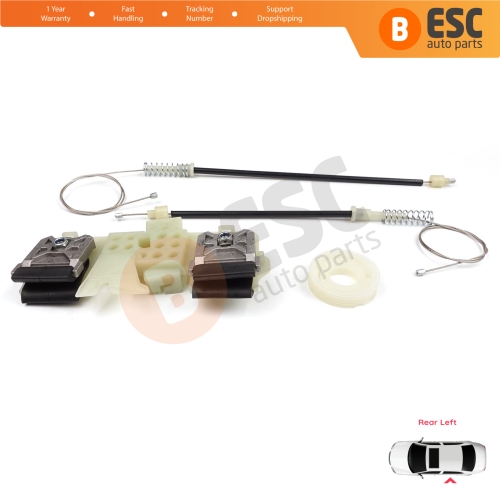 Power Window Regulator Repair Set Rear Left for Ford Fiesta MK6 CB1 CCN JA8 JR8 2008-2017 4/5 Door 1568451