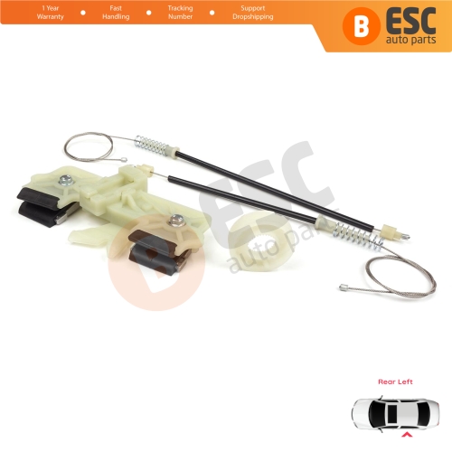 Power Window Regulator Repair Set Rear Left for Ford Fiesta MK6 CB1 CCN JA8 JR8 2008-2017 4/5 Door 1568451