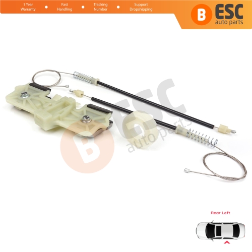 Power Window Regulator Repair Set Rear Left for Ford Fiesta MK6 CB1 CCN JA8 JR8 2008-2017 4/5 Door 1568451