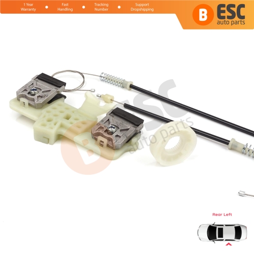 Power Window Regulator Repair Set Rear Left for Ford Fiesta MK6 CB1 CCN JA8 JR8 2008-2017 4/5 Door 1568451