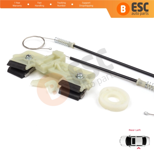 Power Window Regulator Repair Set Rear Left for Ford Fiesta MK6 CB1 CCN JA8 JR8 2008-2017 4/5 Door 1568451