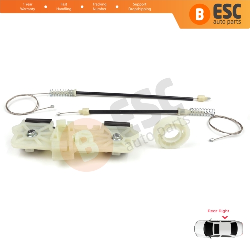 Power Window Regulator Repair Set Rear Right for Ford Fiesta MK6 CB1 CCN JA8 JR8 2008-2017 4/5 Door 1567309