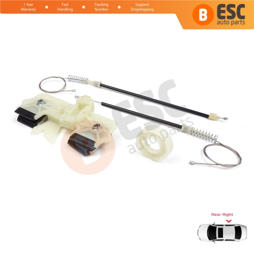 Power Window Regulator Repair Set Rear Right for Ford Fiesta MK6 CB1 CCN JA8 JR8 2008-2017 4/5 Door 1567309