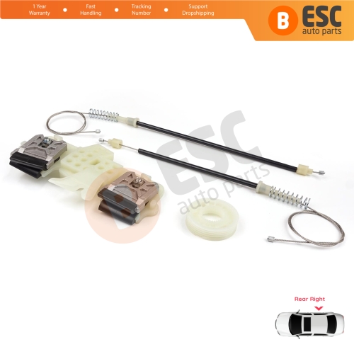 Power Window Regulator Repair Set Rear Right for Ford Fiesta MK6 CB1 CCN JA8 JR8 2008-2017 4/5 Door 1567309