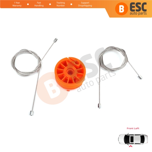 Power Window Regulator Repair Set Front Left for Peugeot 207 WA WC WK SW 2006–2015 5-Door 9221W9