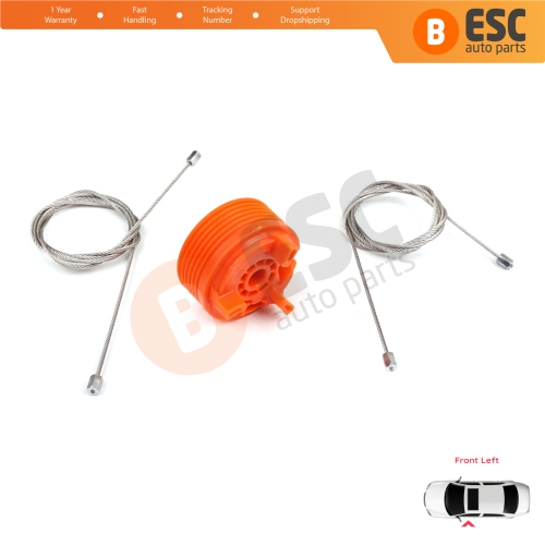 Power Window Regulator Repair Set Front Left for Peugeot 207 WA WC WK SW 2006–2015 5-Door 9221W9