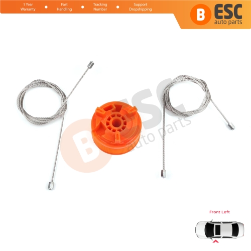 Power Window Regulator Repair Set Front Left for Peugeot 207 WA WC WK SW 2006–2015 5-Door 9221W9