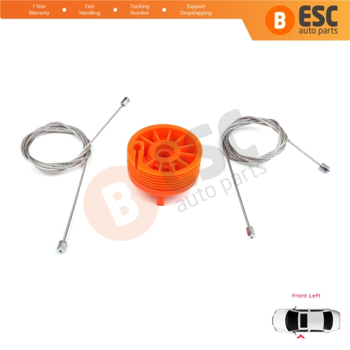 Power Window Regulator Repair Set Front Left for Peugeot 207 WA WC WK SW 2006–2015 5-Door 9221W9