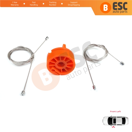 Power Window Regulator Repair Set Front Left for Peugeot 207 WA WC WK SW 2006–2015 5-Door 9221W9