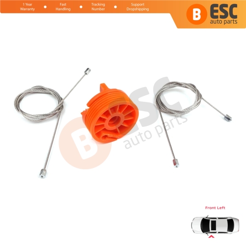 Power Window Regulator Repair Set Front Left for Peugeot 207 WA WC WK SW 2006–2015 5-Door 9221W9