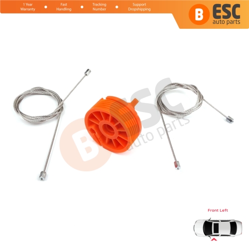 Power Window Regulator Repair Set Front Left for Peugeot 207 WA WC WK SW 2006–2015 5-Door 9221W9