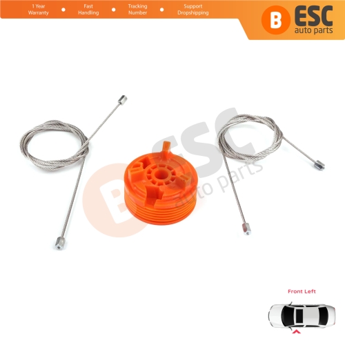 Power Window Regulator Repair Set Front Left for Peugeot 207 WA WC WK SW 2006–2015 5-Door 9221W9