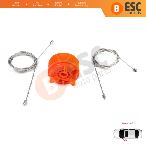 Power Window Regulator Repair Set Front Left for Peugeot 207 WA WC WK SW 2006–2015 5-Door 9221W9