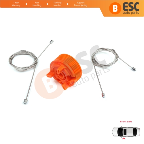 Power Window Regulator Repair Set Front Left for Peugeot 207 WA WC WK SW 2006–2015 5-Door 9221W9