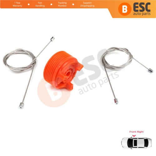 Power Window Regulator Repair Set Front Right for Peugeot 207 WA WC WK SW 2006–2015 5-Door 9222W9