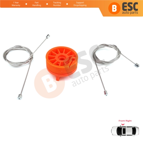 Power Window Regulator Repair Set Front Right for Peugeot 207 WA WC WK SW 2006–2015 5-Door 9222W9