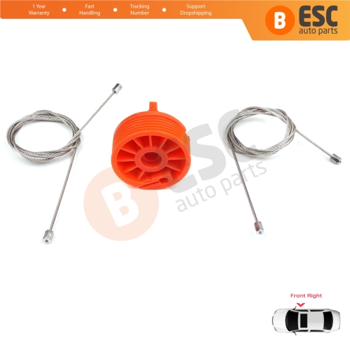 Power Window Regulator Repair Set Front Right for Peugeot 207 WA WC WK SW 2006–2015 5-Door 9222W9