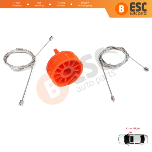 Power Window Regulator Repair Set Front Right for Peugeot 207 WA WC WK SW 2006–2015 5-Door 9222W9