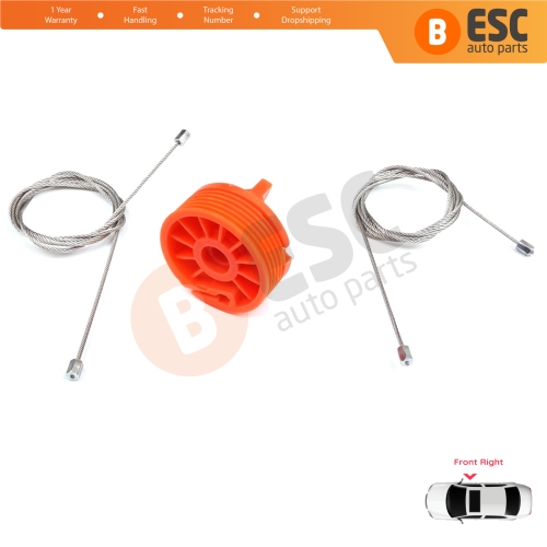 Power Window Regulator Repair Set Front Right for Peugeot 207 WA WC WK SW 2006–2015 5-Door 9222W9