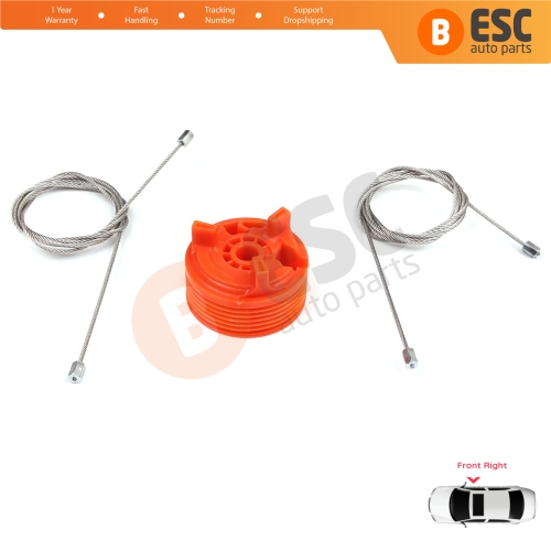 Power Window Regulator Repair Set Front Right for Peugeot 207 WA WC WK SW 2006–2015 5-Door 9222W9