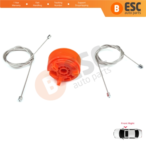 Power Window Regulator Repair Set Front Right for Peugeot 207 WA WC WK SW 2006–2015 5-Door 9222W9