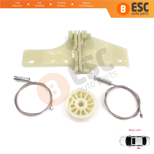 Power Window Regulator Repair Set Rear Left for Peugeot 207 WA WC WK SW 2006–2015 5-Door 9223A3