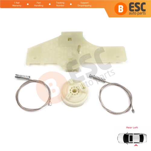 Power Window Regulator Repair Set Rear Left for Peugeot 207 WA WC WK SW 2006–2015 5-Door 9223A3
