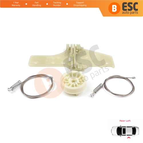 Power Window Regulator Repair Set Rear Left for Peugeot 207 WA WC WK SW 2006–2015 5-Door 9223A3