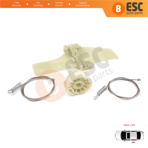 Power Window Regulator Repair Set Rear Left for Peugeot 207 WA WC WK SW 2006–2015 5-Door 9223A3