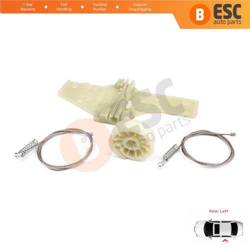 Power Window Regulator Repair Set Rear Left for Peugeot 207 WA WC WK SW 2006–2015 5-Door 9223A3