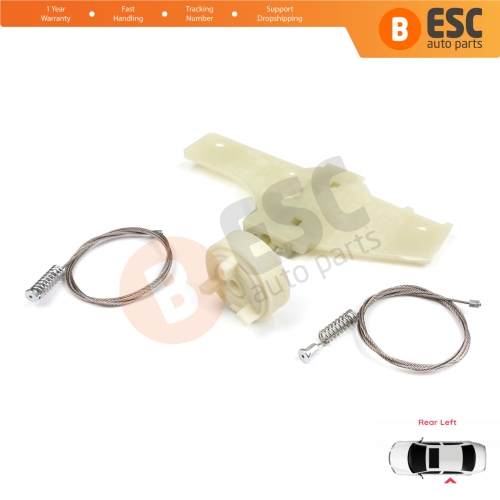 Power Window Regulator Repair Set Rear Left for Peugeot 207 WA WC WK SW 2006–2015 5-Door 9223A3