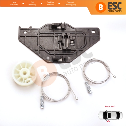 Power Window Regulator Repair Set Front Left for Peugeot Partner Citroen Berlingo MK2 B9 2008-2018 Tepee Multispace 9221ER