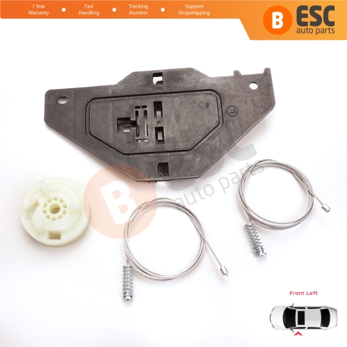 Power Window Regulator Repair Set Front Left for Peugeot Partner Citroen Berlingo MK2 B9 2008-2018 Tepee Multispace 9221ER