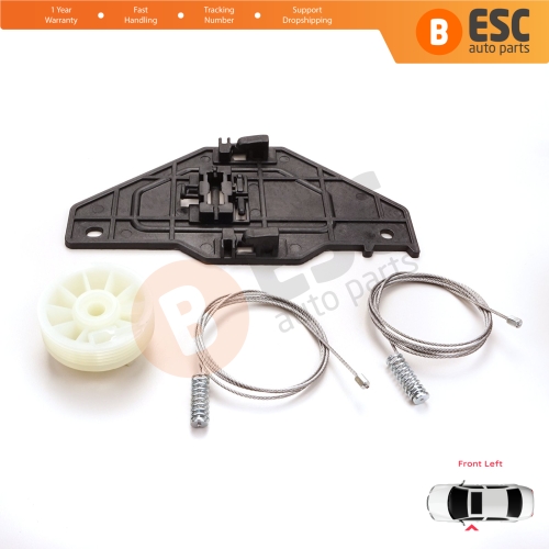 Power Window Regulator Repair Set Front Left for Peugeot Partner Citroen Berlingo MK2 B9 2008-2018 Tepee Multispace 9221ER