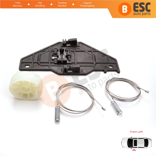 Power Window Regulator Repair Set Front Left for Peugeot Partner Citroen Berlingo MK2 B9 2008-2018 Tepee Multispace 9221ER