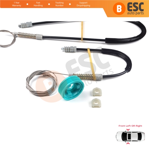 Window Regulator Repair Set Front for Audi 80 B3 B4 8G 89 1991-2001 2-Door Coupe Cabriolet 895837729