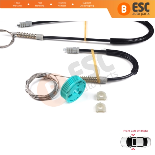 Window Regulator Repair Set Front for Audi 80 B3 B4 8G 89 1991-2001 2-Door Coupe Cabriolet 895837729