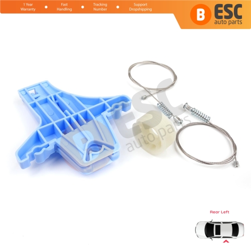 Power Window Regulator Repair Set Rear Left for VW Jetta MK6 A6 IV 2010-2018 5C6 1B 162 163 AV2 AV3 5C6839461