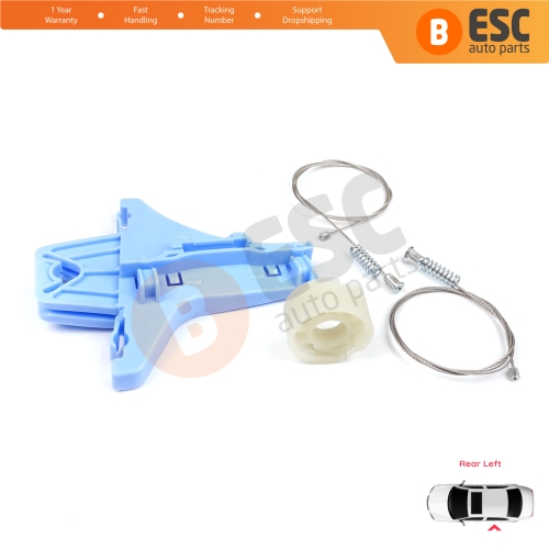 Power Window Regulator Repair Set Rear Left for VW Jetta MK6 A6 IV 2010-2018 5C6 1B 162 163 AV2 AV3 5C6839461