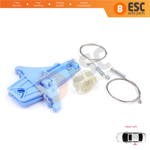 Power Window Regulator Repair Set Rear Left for VW Jetta MK6 A6 IV 2010-2018 5C6 1B 162 163 AV2 AV3 5C6839461