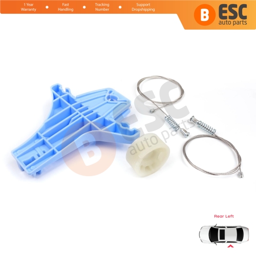 Power Window Regulator Repair Set Rear Left for VW Jetta MK6 A6 IV 2010-2018 5C6 1B 162 163 AV2 AV3 5C6839461