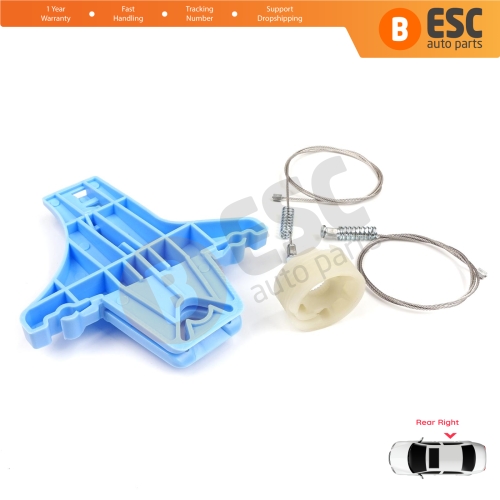 Power Window Regulator Repair Set Rear Right for VW Jetta MK6 A6 IV 2010-2018 5C6 1B 162 163 AV2 AV3 5C6839462