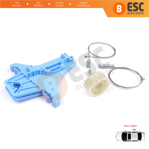 Power Window Regulator Repair Set Rear Right for VW Jetta MK6 A6 IV 2010-2018 5C6 1B 162 163 AV2 AV3 5C6839462