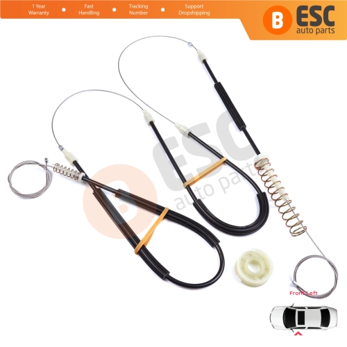 Power Window Regulator Repair Set Front Left for Porsche 911 996 1997-2005 Boxster 986 1996-2004 99654207504 