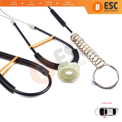 Power Window Regulator Repair Set Front Left for Porsche 911 996 1997-2005 Boxster 986 1996-2004 99654207504 