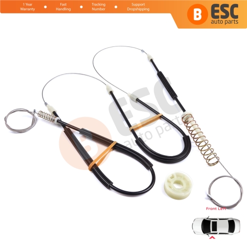 Power Window Regulator Repair Set Front Left for Porsche 911 996 1997-2005 Boxster 986 1996-2004 99654207504 