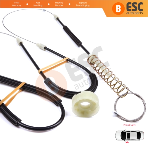 Power Window Regulator Repair Set Front Left for Porsche 911 996 1997-2005 Boxster 986 1996-2004 99654207504 