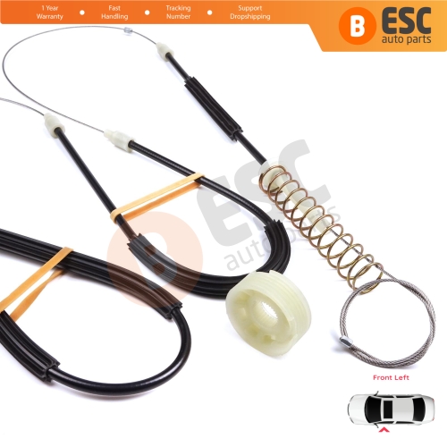 Power Window Regulator Repair Set Front Left for Porsche 911 996 1997-2005 Boxster 986 1996-2004 99654207504 