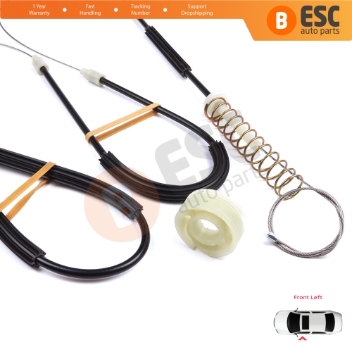 Power Window Regulator Repair Set Front Left for Porsche 911 996 1997-2005 Boxster 986 1996-2004 99654207504 